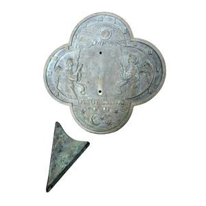 Vintage Metal Angel Sundial Cherub Light is the Shadow of God 1998 Rome Ind